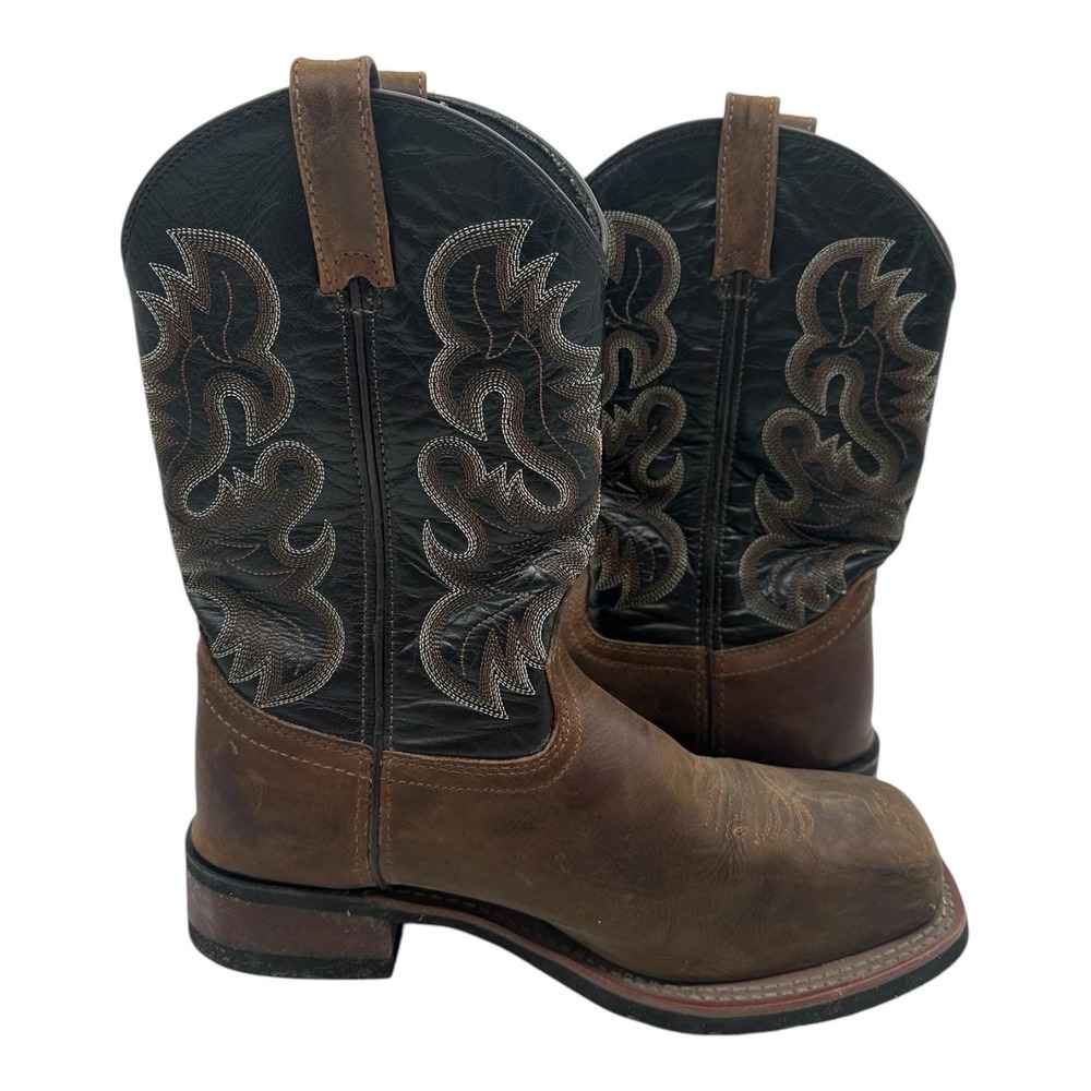 Laredo Rockwell 11" Boots Mens 9 EW EXTRA WIDE Brown Steel Toe EH‎ Stockman Heel - Picture 6 of 10
